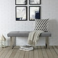thumbnail image 3 of Inspired Home Kevin Velvet Backless Bedroom Bench, 3 of 10