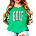 thumbnail image 5 of Polka dot Golf Graphic T-Shirt for Girls and Women - Cute Golf Lover Outfit Vintage Green shirt Adult 2XL, 5 of 7