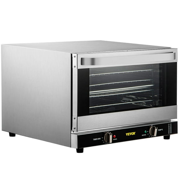 ETL Listed Commercial Convection Oven, 47 Liter / 43 Quart Capacity, 4-Tier Countertop Electric Oven with Front Glass Door