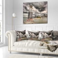 thumbnail image 2 of Designart Lake Michigan Navigation Light - Cityscape Throw Pillow - 16x16, 2 of 4