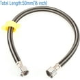 thumbnail image 3 of 20 inch Faucet Supply Lines, 1/2 x 1/2 Female Faucet Connector,Braided Stainless Steel Faucet Hose for Kitchen Sink Toilet(2Pack)-BLACK/BRASS/SILVER, 3 of 7