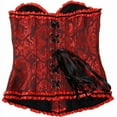 thumbnail image 3 of RV Lencería divertida, corsé europeo y americano, encaje ajustado, ropa interior de maquillaje de belleza para novia sexy, rojo, M, 3 of 5