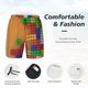 thumbnail image 3 of Balery Colorful Building Blocks A Bañador para hombre, shorts de playa de secado rápido con entrepierna y forro de compresión-3X-Large, 3 of 6