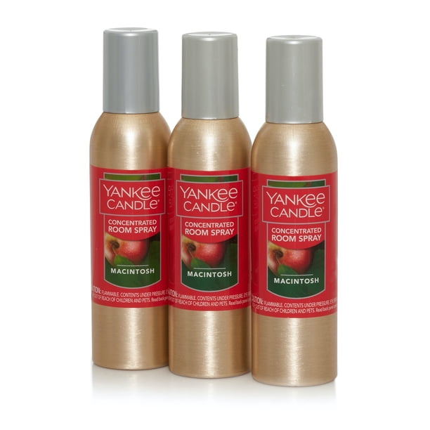 Yankee Candle Macintosh spray ambiental concentrado, paquete de 3