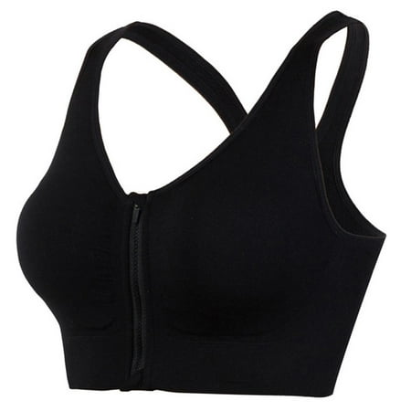 Kaneesha - Plus Size Sports Bra Zip Front Sports Bra Breathable Fabric ...