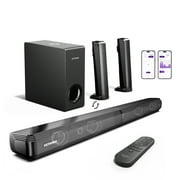 ULTIMEA 4.1ch Sound Bar for Smart TV with Subwoofer, 2-in-1 Detachable Bluetooth 5.3 Soundbar