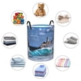 thumbnail image 6 of Haiem Lighthouse In Havana Leather Dirty Clothes Laundry Basket,Sturdy & Waterproof,Collapsible Round Design For Efficient Space Management,Multi-Purpose Storage Basket, 6 of 8