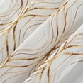thumbnail image 2 of No. 918 Raina Space Dyed Trellis Embroidery Sheer Rod Pocket Curtain Panel in Brass, 2 of 3