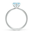 thumbnail image 2 of Angara Natural 0.9 Ct. Aquamarine Solitaire Ring in Sterling Silver for Women (Ring Size: 10.5), 2 of 9
