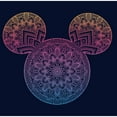 thumbnail image 2 of Men's Mickey & Friends Colorful Mandala Mickey Mouse Logo  Pull Over Hoodie Navy Blue Small, 2 of 4