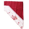 thumbnail image 4 of Wine Cup embroidery Design Kitchen Curtain with Swag and Tier Set 36 inch Burgundy Color, 4 of 4