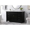 thumbnail image 2 of Elegant Decor Wesley 60" Solid Wood Steel Single Bathroom Vanity Set in Black, 2 of 8