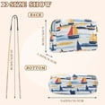 thumbnail image 4 of FORMRS Women Crossbody Purse with Chain Strap Vegan Leather Shoulder Handbag, Orange Hand Drawn Sailboats, 4 of 7