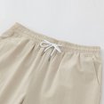 thumbnail image 7 of Oplxuo Women's Elastic Waist Knee Length Casual Cotton Bermuda Shorts with Drawstring, 7 of 7
