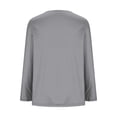 thumbnail image 3 of Hauts pour Femmes Grande Taille, Chemises Décontractées à Manches Longues Coupe Décontractée, Blouses à Col Rond T-Shirt Surdimensionné Confortable, Tenue d'Intérieur Tendance 2026 pour Usage Quotidien, 3 of 5
