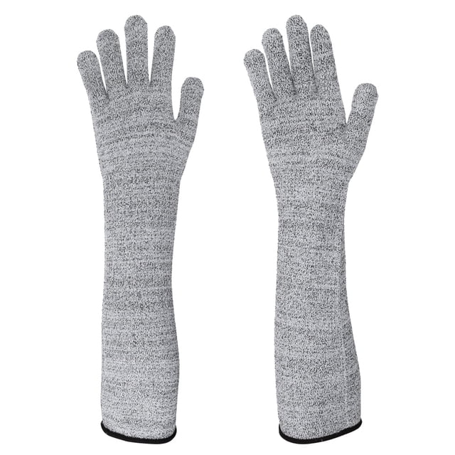 1 Pair Cut Resistant Knit Sleeves 19.7 Inch Cut Resistant Gloves Outdoor Work Safety Anti-cutting Arm Guard Protective Glove Arm Guard Protection Prevent Scrapes Slash Resistant Sleeves