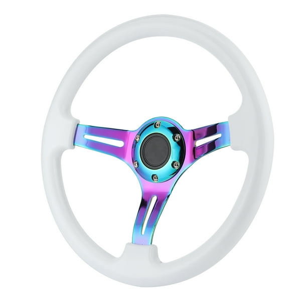 Accesorio modificado para automóvil, volante de carreras de 14 pulgadas y 6 orificios, volante con funcionalidad de alta precisión
