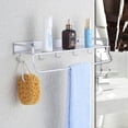 thumbnail image 3 of Bathroom Shelve  Aluminum Shower Caddy Shelf, with Hooks and Towel Rack, No Drilling Adhesive Bathroom Shelf, Kitchen Storage Rack Organizer (Size : 15.7 * 3.9 * 1.5inch), 3 of 7