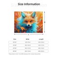 thumbnail image 5 of Uemuo Fiery Red Maple Leaf Fox Printed Throw Blanket for Couch, Fluffy Fuzzy Blankets for Bed, Sofa, Cozy Flannel Faux Fur Blanket-60"x50", 5 of 6