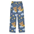 thumbnail image 2 of Moon Stars and Bears Pajama Pants Soft Lightweight Lounge Pants Bottoms Sleep Pants Warm Comfy, 2 of 9