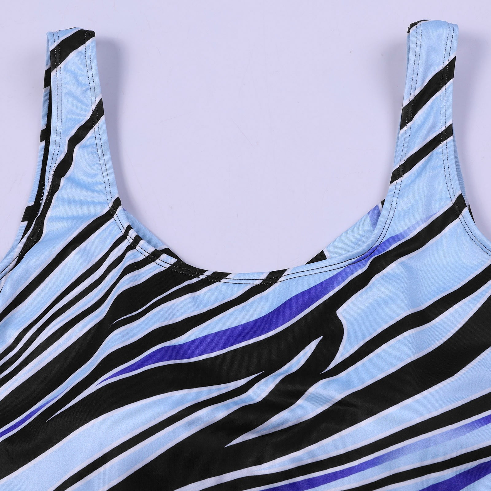 Women's Fashion Conservative Gradient Stripe Large Beachwear Bikini plus Size Swimming Suits for Women 3x Swimming Suits for Women Two Pieces Bathing Suit Dress for plus Size Women Underwire Bathing