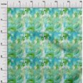 thumbnail image 2 of oneOone Cotton Jersey Turquoise Green Fabric Leaves & Floral Texture Fabric For Sewing Printed Craft Fabric By The Yard 58 Inch Wide, 2 of 4