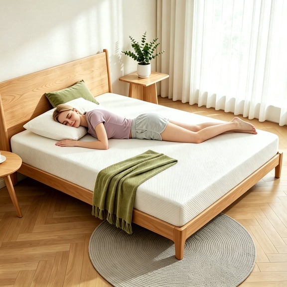 Twin Memory Foam Mattress 6 Inch White, Medium Firm Bed in a Box, Pressure Relief, Breathable, CertiPUR-US Certified