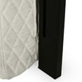 thumbnail image 6 of Bordeaux Contemporary Queen Tufted Wingback Fabric Headboard, Beige and Black, 6 of 8