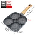 thumbnail image 5 of For Family 4 Holes Egg Fry Pan Pancake Maker Non-stick Egg Burger Pan W/Handle, 5 of 9