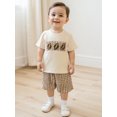 thumbnail image 6 of BemeyourBBs Kids Boy Outfits Short Sleeve Football Embroidery T-Shirt + Shorts Set, 6 of 8