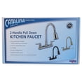 thumbnail image 2 of Phoenix Faucets PF221404 Kitchen Faucet,  Hi-Arc Spout Pull-Down 2-Handle 8" Deck Mount, Brushed Nickel, Catalina Series, 2 of 4