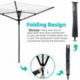 thumbnail image 4 of Gtouse Umbrella Drying Rack, Adjustable Height Umbrella Clothesline Outdoor, 165 ft Collapsible Clothes Drying Rack for Backyard, Camping, Travel, 4 of 9