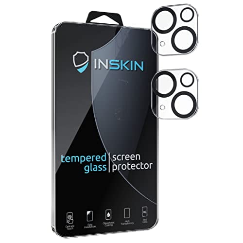 Inskin Tempered Glass Camera Lens Protector, fits Apple iPhone 13/13 Mini. Jet-Black. 2-Pack.