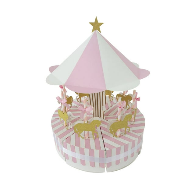 Carousel Candy Box Baby Shower Wedding Birthday Table Centerpiece Decoration Chocolate Gift Box