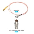 thumbnail image 3 of RG316 Coaxial Cables,BNC Male to TS Male with Adapter Low Loss RF Coaxial Cable 3FT Orange 2Pcs, 3 of 6