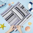 thumbnail image 2 of Silla de playa plegable de lona con almohada, 44 x 17 pulgadas, rayas grises y negras, para salón informal, de repuesto, para exteriores, 2 of 9