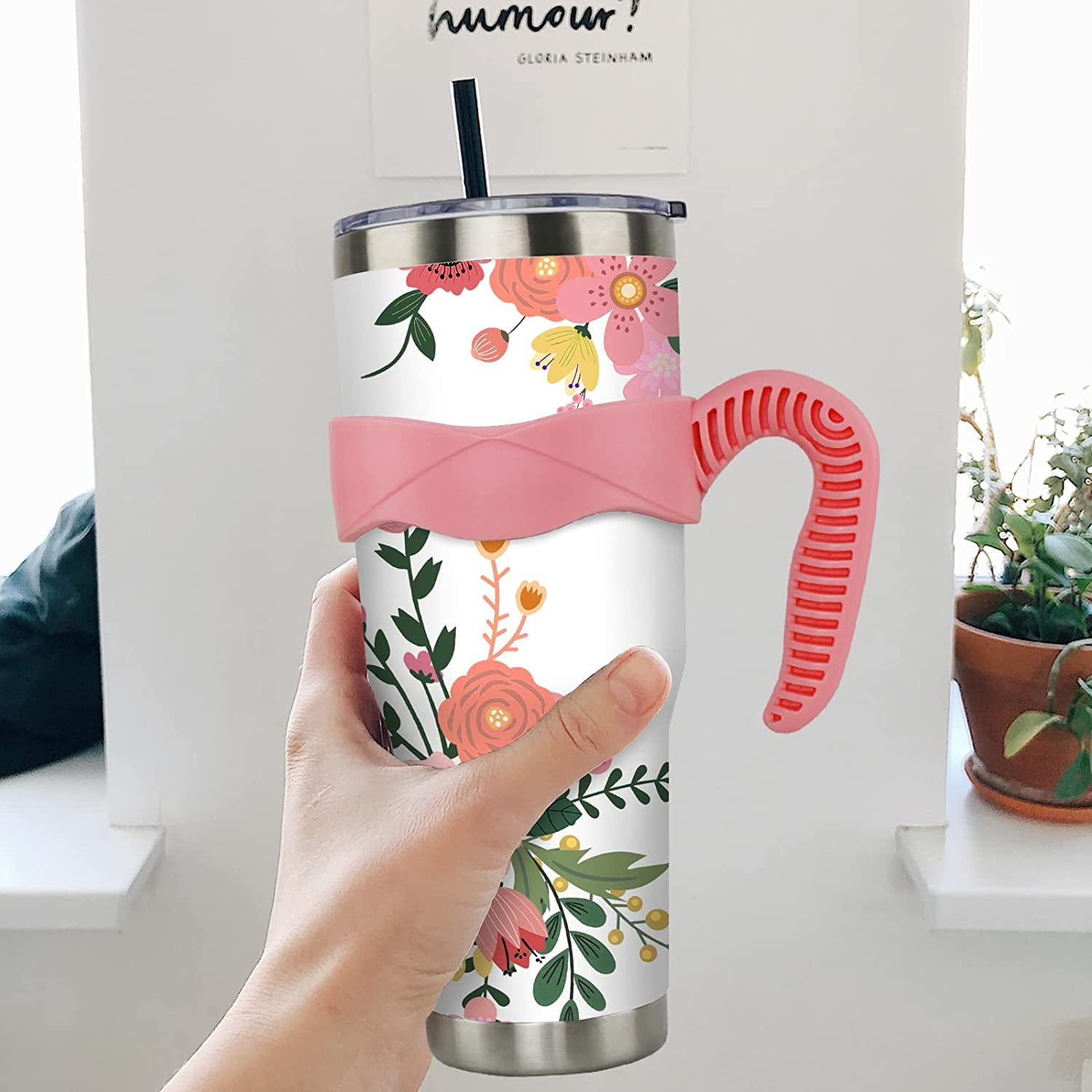 Floral Print Take Me Everywhere Tumbler - 40 oz