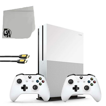 Microsoft Xbox One X 1TB Gaming Console White 2 Controller Included BOLT AXTION Bundle Used