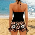 thumbnail image 5 of Ailaofu Floral Tankini,2 Piece High Waisted Boy Shorts Swimsuits,Modest Bikini Sets for Women Beach Vacation, 5 of 7