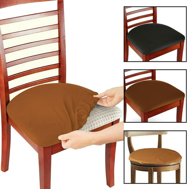 4/8 Pack Soft Spandex Dining Chair Seat Covers ...