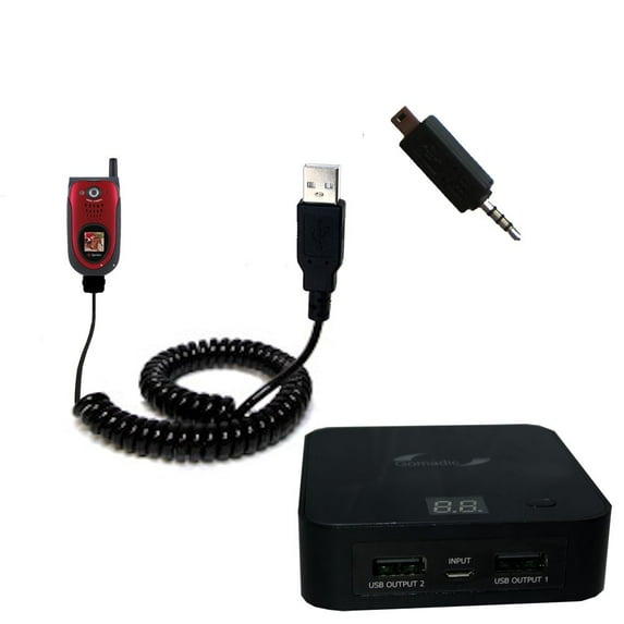 Gomadic High Capacity Rechargeable External Battery Pack suitable for the Sanyo MM-7400 / MM 7400 - Portable Charger with TipExchange Technology