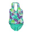 thumbnail image 2 of Island Escape Tropical Breeze H Back Tankini de 2 piezas para mujer, verde, 12 Island Escape Tankini, 2 of 2