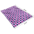 thumbnail image 4 of Pink Purple Checkered Pattern Blanket,Comfortable Soft Lamb Wool Throw Blanket,All Season,Warm Lightweight Blankets for Sofa Bed Couch Living Room Chair,40"x50", 4 of 4