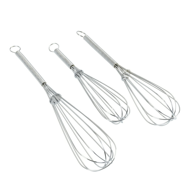  Norpro Balloon Wire Whisk Set of 3 Stainless Steel  Stir/Mix/Beat 6 /8/ 10: Home & Kitchen