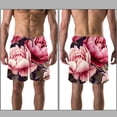 thumbnail image 3 of luoweisi Men's Beach Shorts Quick Dry Swim Trunks with Mesh Lining Peony L, 3 of 5