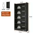 thumbnail image 6 of YYAo Buffet Sideboard for Bedroom,Living Room,Kitchen,Bookcase,Book Shelf with 6-Shelves,Black, 6 of 7