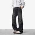 thumbnail image 6 of Mens Jeans Regular Fit Straight Leg Comfortable Denim Pants Lightweight Athletic Fit Outdoor Denim Trousers Black Size M, 6 of 7