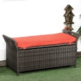 thumbnail image 2 of Outdoor Storage Furniture | 27-Gallon Bench for Outdoor Areas | Weatherproof PE Rattan | Flip-Up Seat for Access, 2 of 5