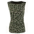 thumbnail image 4 of Women's Faux-Leather Yoke Printed Tank Top Shirt-MC-L, 4 of 5