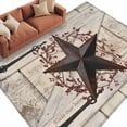 thumbnail image 2 of Texas Star Vintage 6'x9' Area Rug for Living Room, Brown Retro Berry Wooden Washable Non-Slip Floor Mat Rugs for Bedroom Dining Room, Indoor Large Carpet for Classroom, Nursery Rugs for Playroom, 2 of 9
